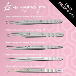 ТE 41/10 Professional Eyelash tweezer EXPERT 41 TYPE 10 (Straight)